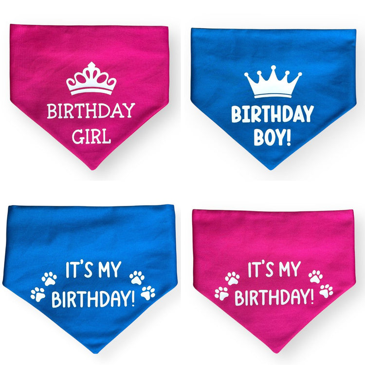 Birthday Scrunchie Bandanas