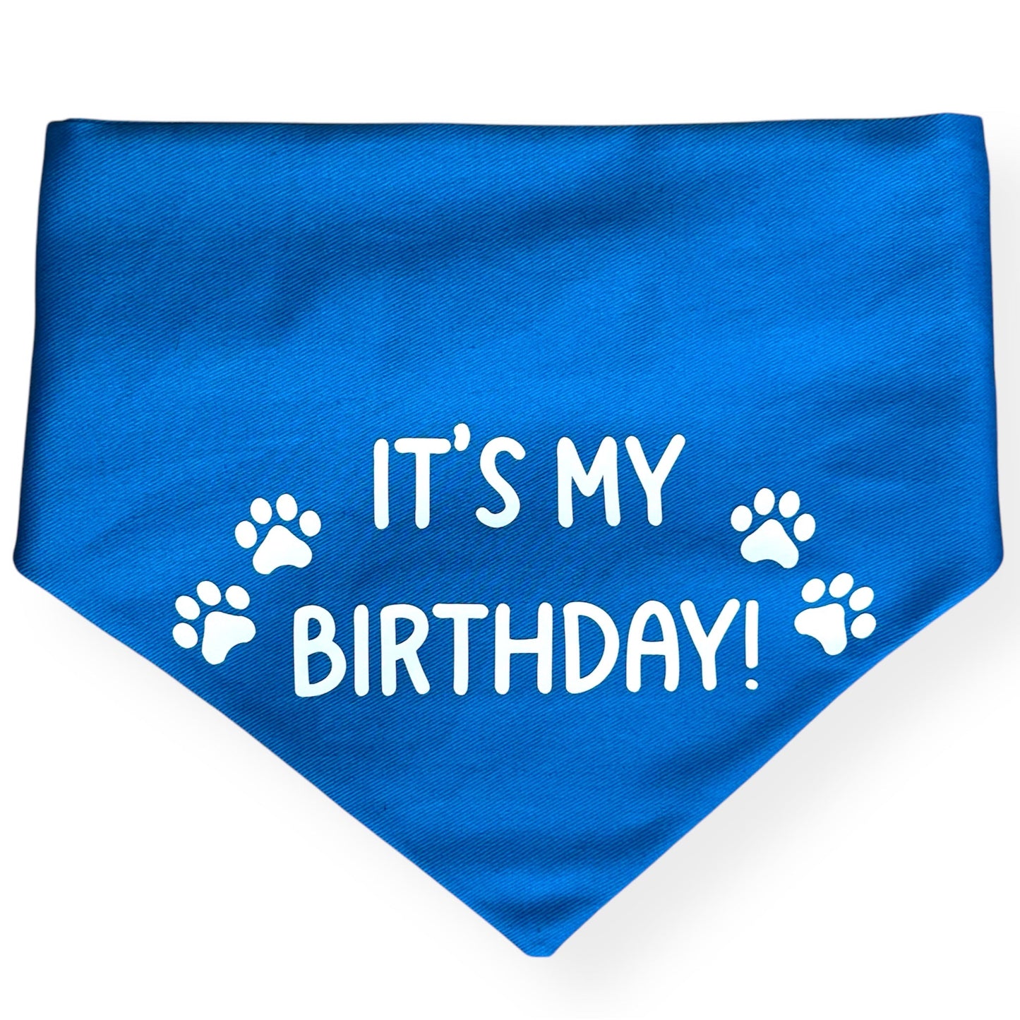 It's My Birthday Scrunchie Bandana (Blue)