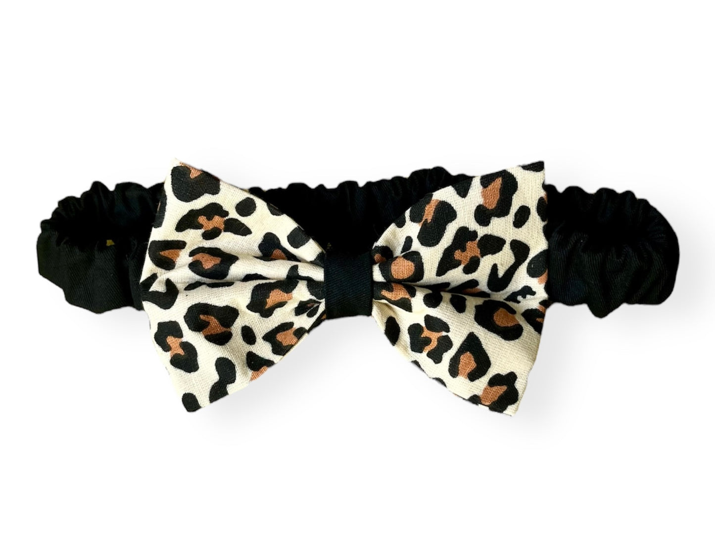 Leopard Scrunchie Bow Tie