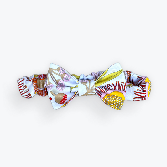 Native garden scrunchie bow tie