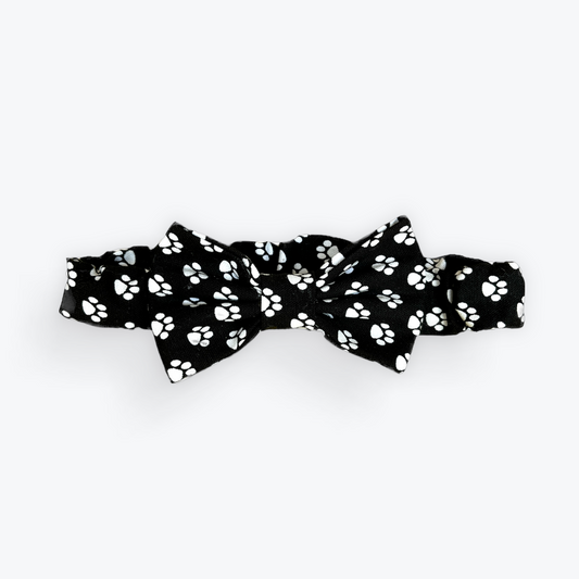 Paw print scrunchie bow tie