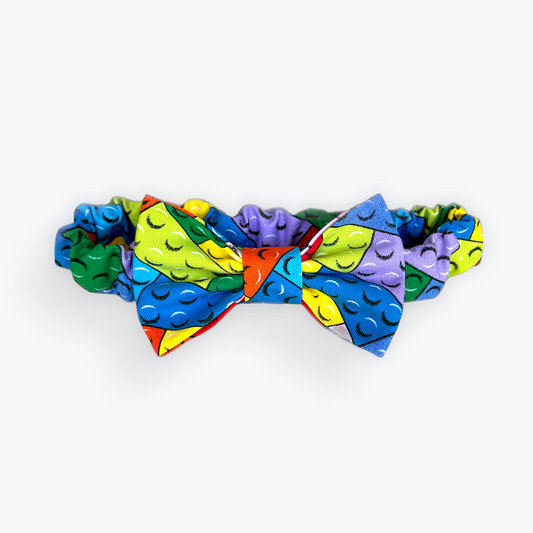 Bricks scrunchie bow tie