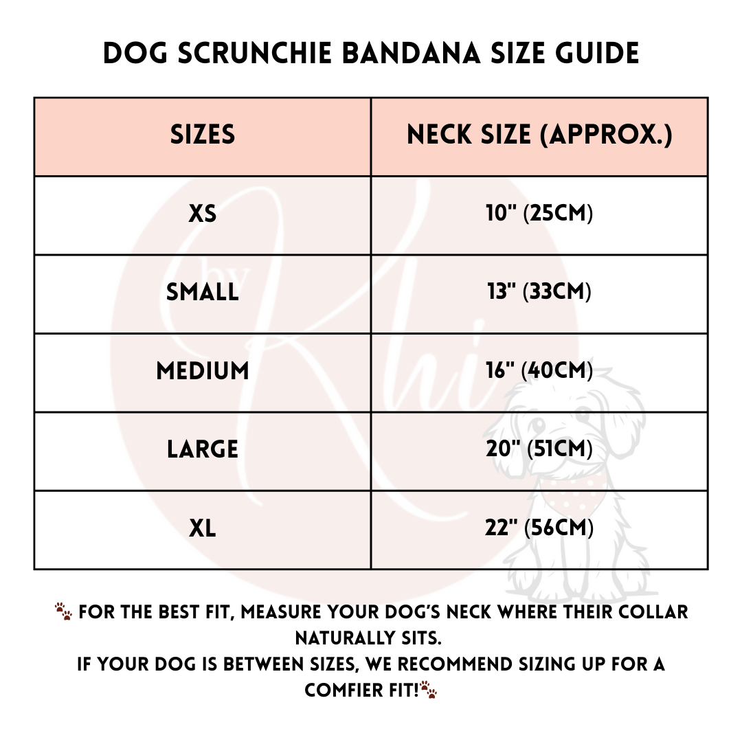 Paws of Love scrunchie bandana