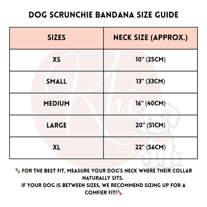 Paws of Love scrunchie bandana