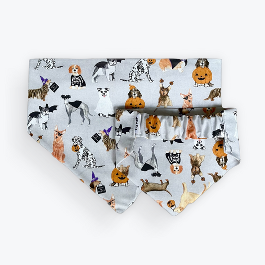 Spooky Puppies scrunchie bandana