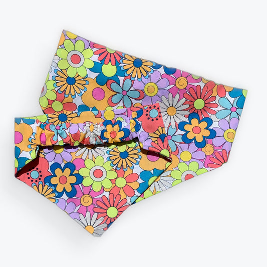 Flower power scrunchie bandana