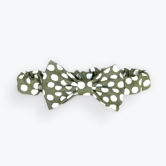 Sage scrunchie bow tie