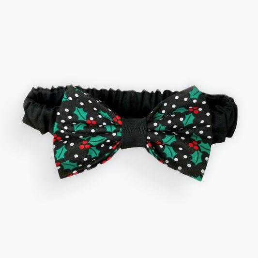 Holly scrunchie bow tie